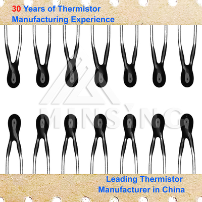 Thermistor NTC chính xác loại tương tự với phạm vi kháng cự 0,5KΩ-2000KΩ và hằng số thời gian nhiệt ≤10S
